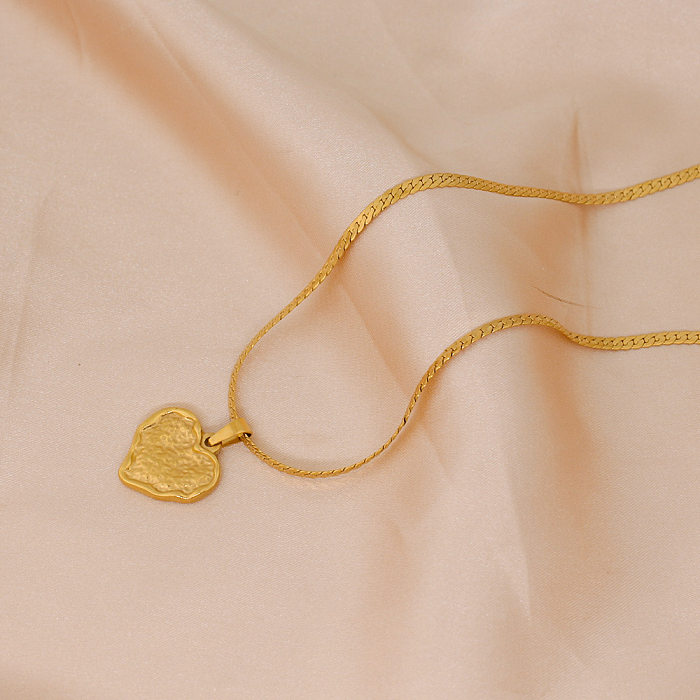 Basic Heart Shape Stainless Steel  Pendant Necklace