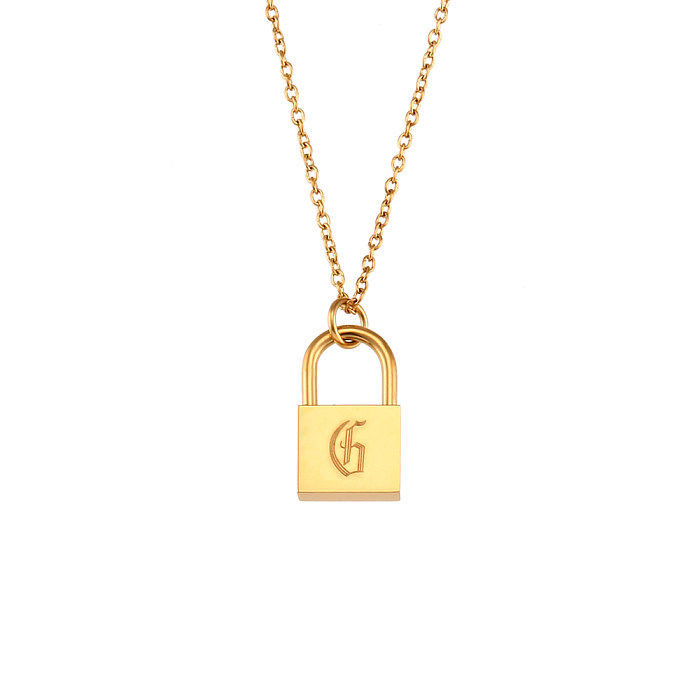 Fashion Letter Stainless Steel  Necklace Plating Stainless Steel  Necklaces