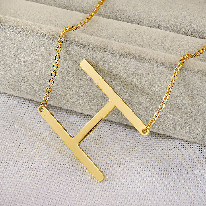 Fashion Letter Stainless Steel Plating Necklace 1 Piece