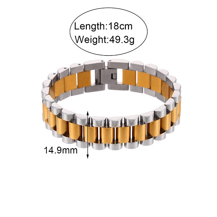 Bracelets de placage en acier inoxydable géométriques à la mode 1 pièce