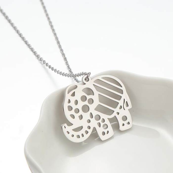 Wholesale 1 Piece Retro Animal Stainless Steel  Stainless Steel Pendant Necklace