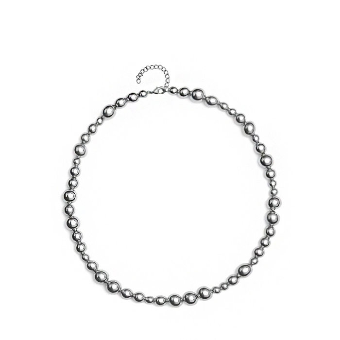 Streetwear Pearl Stainless Steel Necklace In Bulk