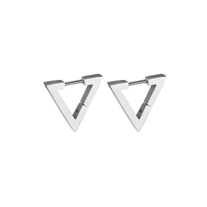 Simple Triangle Earrings Fashion Stainless Steel  Earrings Hip-hop Earrings