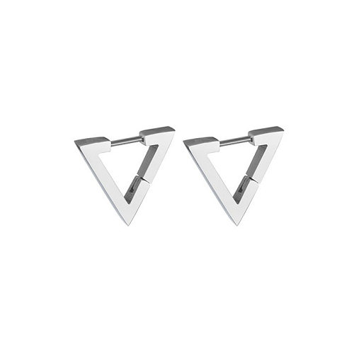 Einfache Dreieck-Ohrringe, modische Edelstahl-Ohrringe, Hip-Hop-Ohrringe