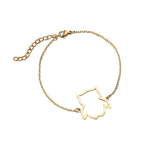Fashion Owl Titanium Steel Plating Hollow Out Bracelets 1 Piece