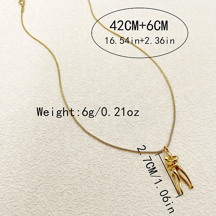 Vacation Beach Solid Color Stainless Steel  Plating Gold Plated Necklace