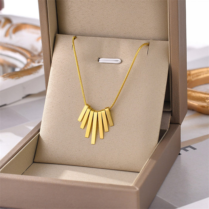 Fashion Square Stainless Steel Plating Necklace 1 Piece