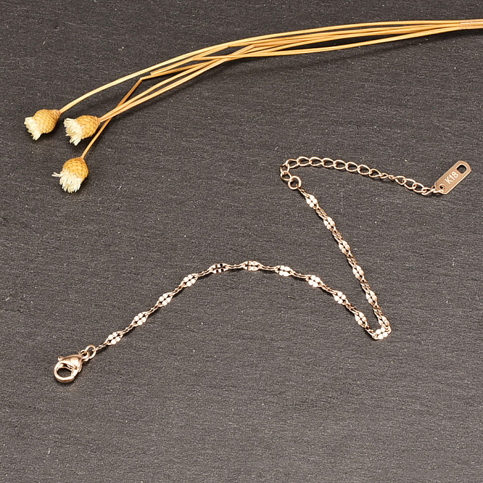 Einfacher Stil Ketten Drucken Edelstahlarmbänder Kettenarmbänder aus Edelstahl