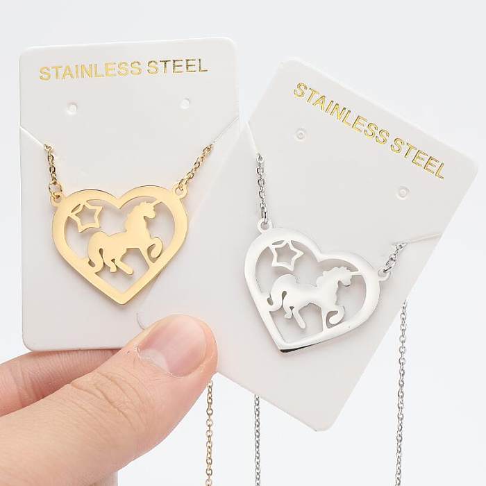 Wholesale 1 Piece Retro Animal Stainless Steel  Stainless Steel Pendant Necklace