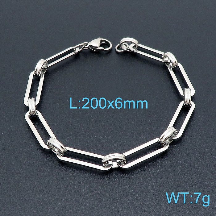 European And American Personality Fashion Stainless Steel  Long Ring Necklace Bracelet