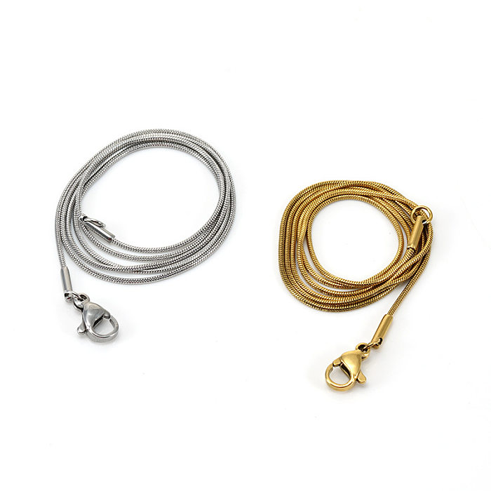 Simple Style Geometric Stainless Steel  Necklace Plating Chain Stainless Steel  Necklaces