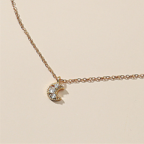 Bijoux en gros pendentif foudre en diamant collier en acier inoxydable bijoux