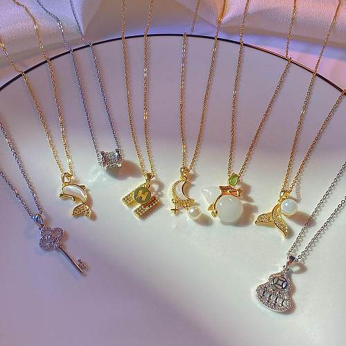 Fashion Geometric Stainless Steel Gold Plated Necklace