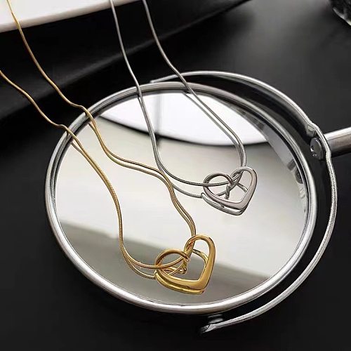 Wholesale Sweet Heart Shape Stainless Steel Pendant Necklace