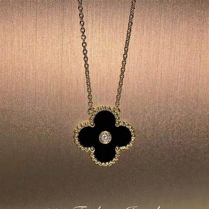 Four-leaf Clover Trend Clavicle Chain Stainless Steel 18k Gold Wholesale