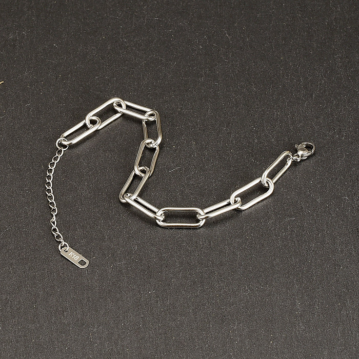 Simple Style Geometric Titanium Steel Bracelets Plating Stainless Steel Bracelets