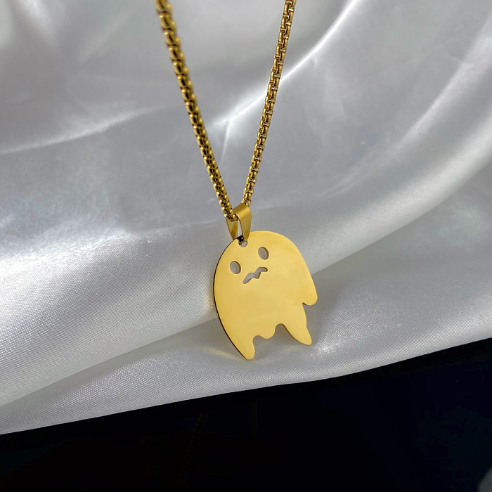 Couple Cute Ghost Stainless Steel  Necklace Plating Stainless Steel  Necklaces