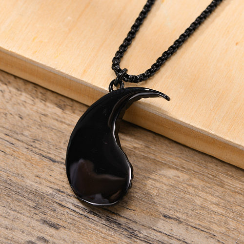 Fashion Feather Stainless Steel  Plating Pendant Necklace 1 Piece