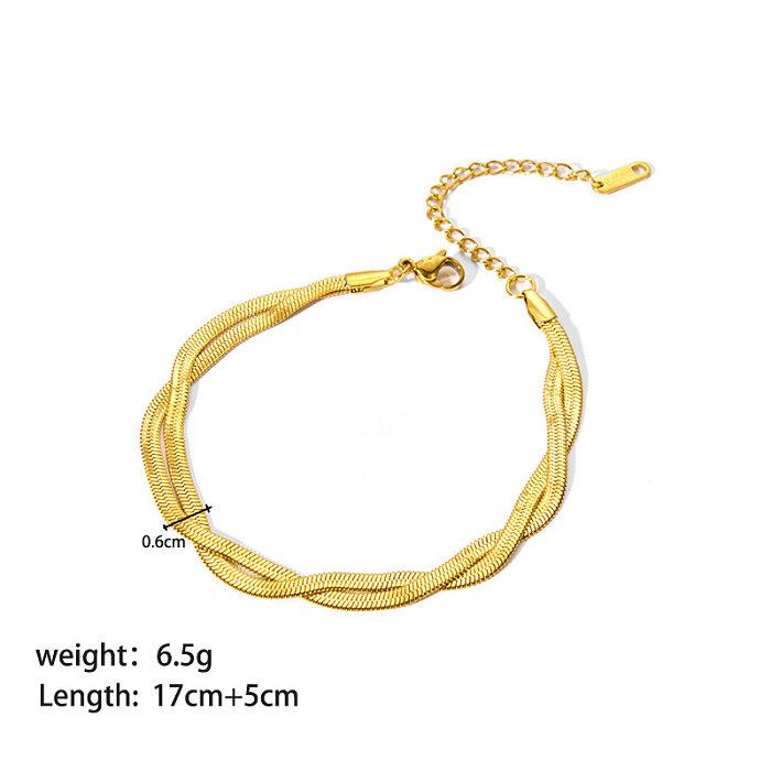 Modern Style Geometric Stainless Steel Plating Gold Plated Bracelets