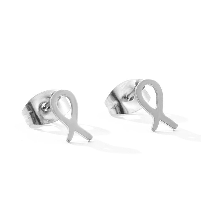 Venda quente jóias de orelha simples novo aço inoxidável geométrico pequenos brincos fivela de orelha clipe brincos atacado