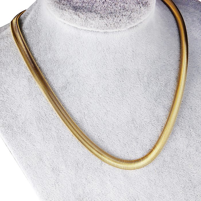 Streetwear Solid Color Stainless Steel  Plating Necklace