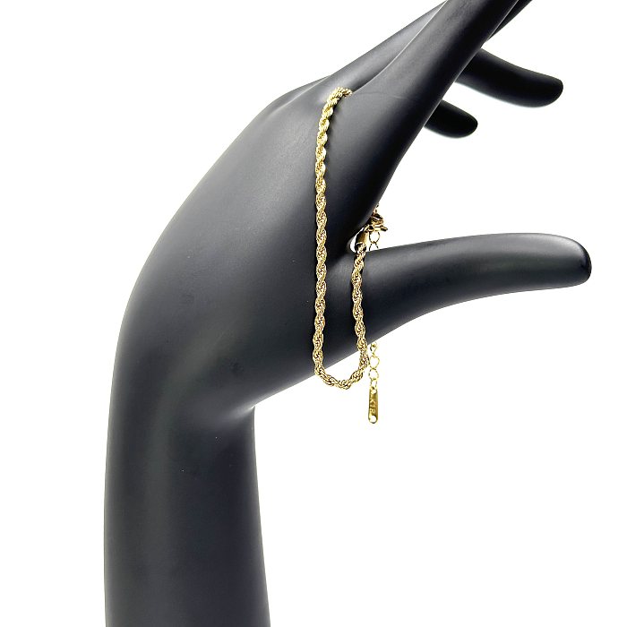 Retro Simple Style Twist Stainless Steel Bracelets In Bulk