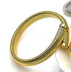 Bracelet en Zircon avec incrustation de placage en acier titane de couleur unie de Style Simple Hip-Hop