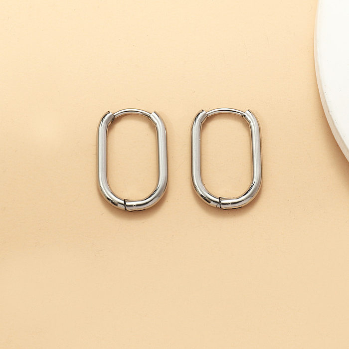 Simple Style Geometric Stainless Steel  Earrings 1 Pair