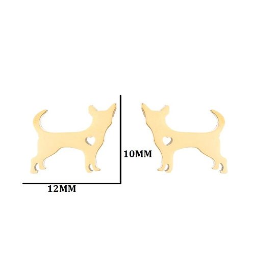 1 Pair Cute Animal Stainless Steel Plating Ear Studs