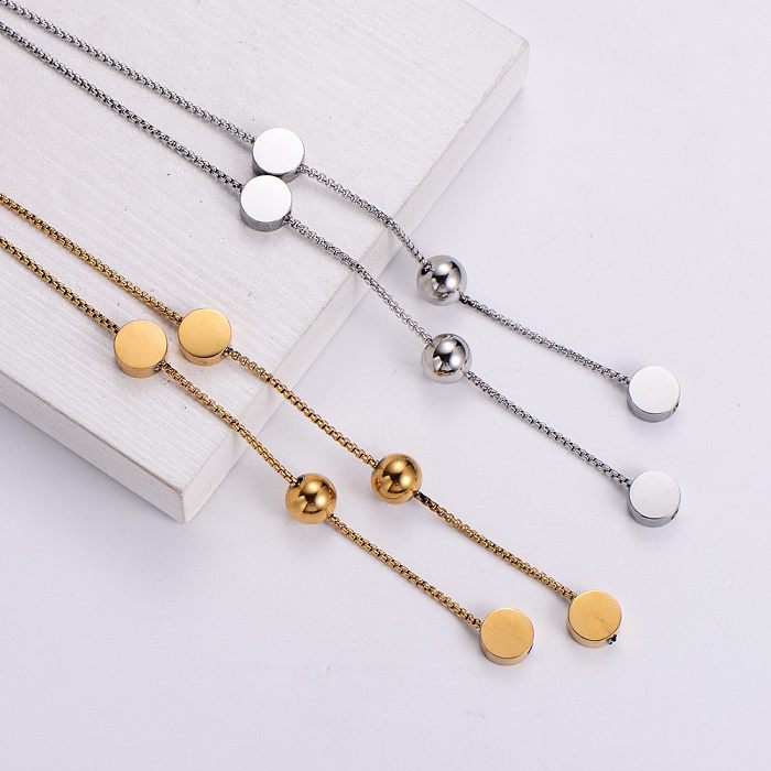 Simple Style Tassel Stainless Steel  Plating Necklace 1 Piece