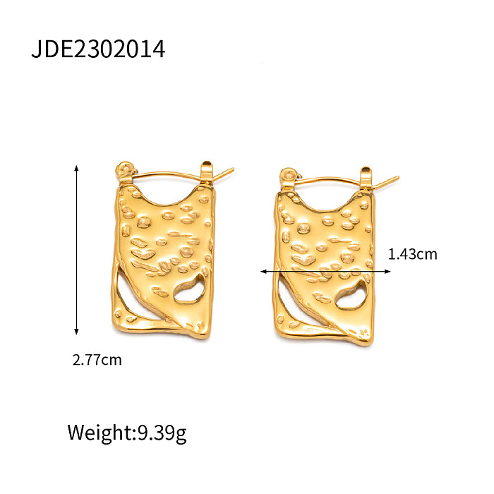 Fashion Square Stainless Steel  Plating Drop Earrings 1 Pair