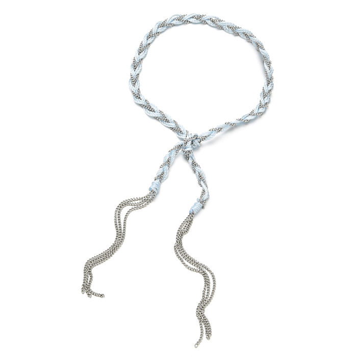 Halskette aus gedrehtem Edelstahlseil im Ethno-Stil in großen Mengen