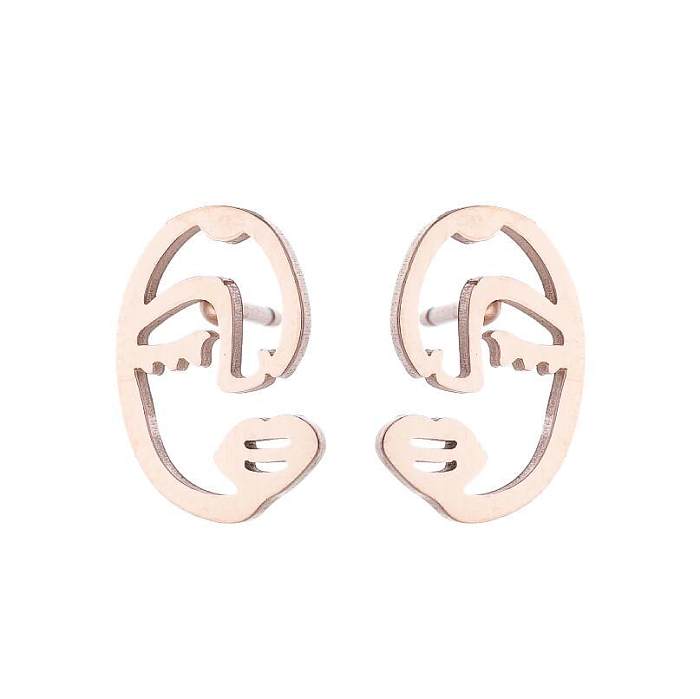 1 Pair Simple Style Geometric Stainless Steel Plating Ear Studs