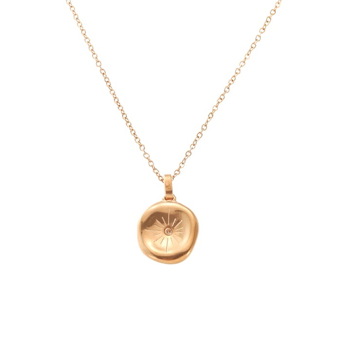 Casual Cute Simple Style Star Stainless Steel  Plating Rose Gold Plated Pendant Necklace