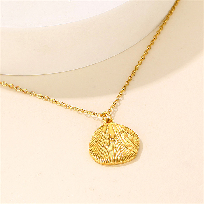 Sweet Shell Stainless Steel  Plating Pendant Necklace