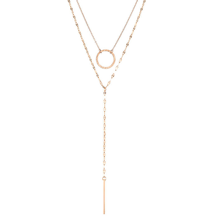 Fashion Geometric Tassel Stainless Steel  Necklace Plating Stainless Steel  Necklaces