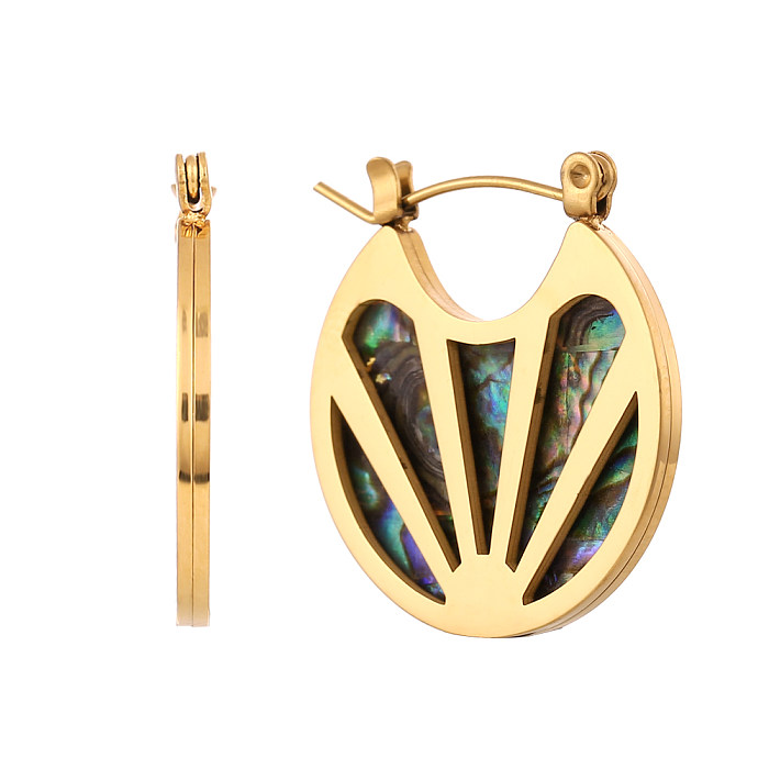 1 Paar Vintage-Stil-Ohrringe aus Edelstahl mit 18-Karat-Vergoldung