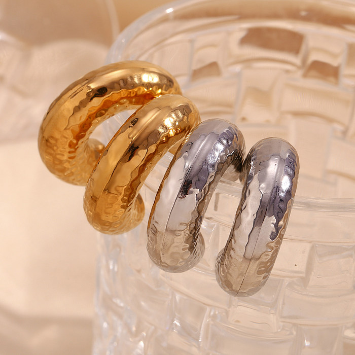 1 par de brincos de orelha banhados a ouro 18K, estilo simples, estilo clássico, cor sólida