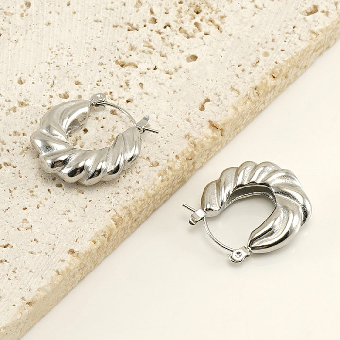 Fashion U Shape Stainless Steel  Earrings Plating Stainless Steel  Earrings 1 Pair