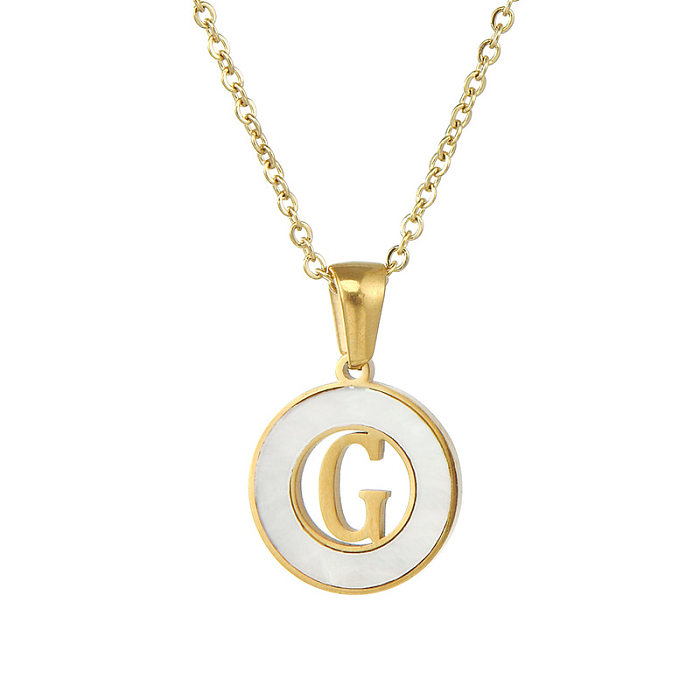 Fashion Letter Stainless Steel  Pendant Necklace 1 Piece