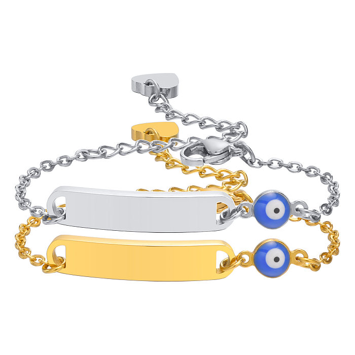 Bracelets plaqués or en acier inoxydable Streetwear Eye en vrac