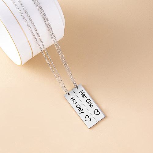 Couple Stainless Steel  Long Necklace