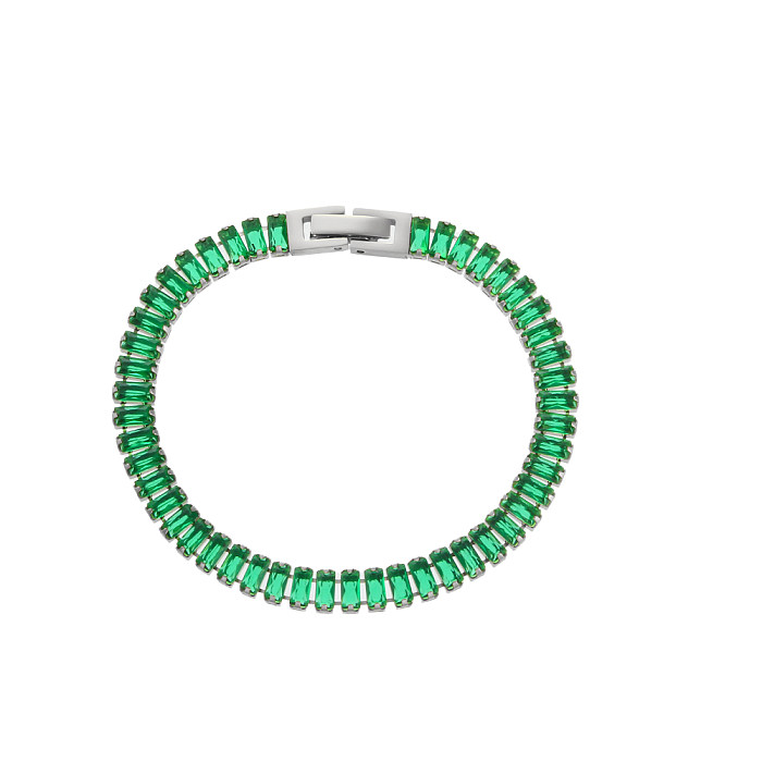 Bracelets plaqués or 18 carats avec incrustation de placage en acier inoxydable de style romain