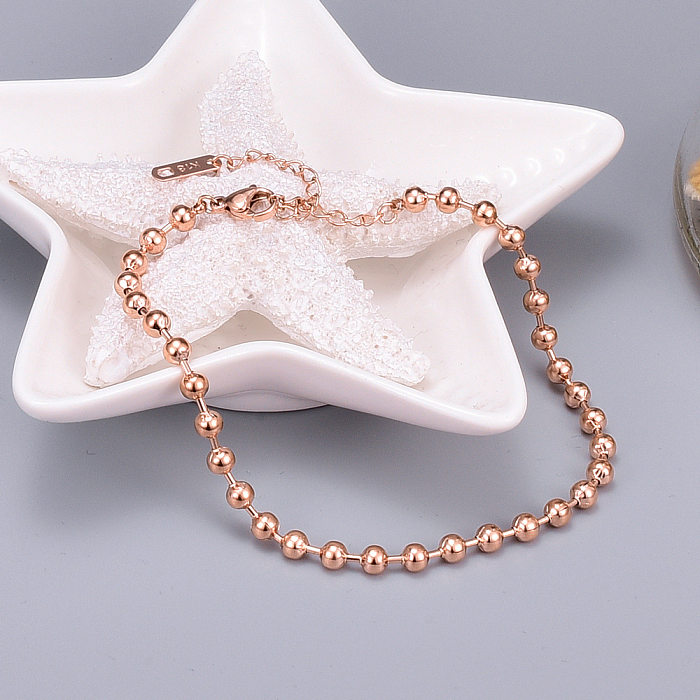 jewelry Simple Round Bead Titanium Steel Bracelet Wholesale Jewelry