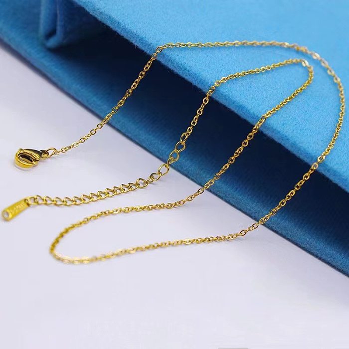 Simple Style Geometric Stainless Steel Gold Plated Necklace