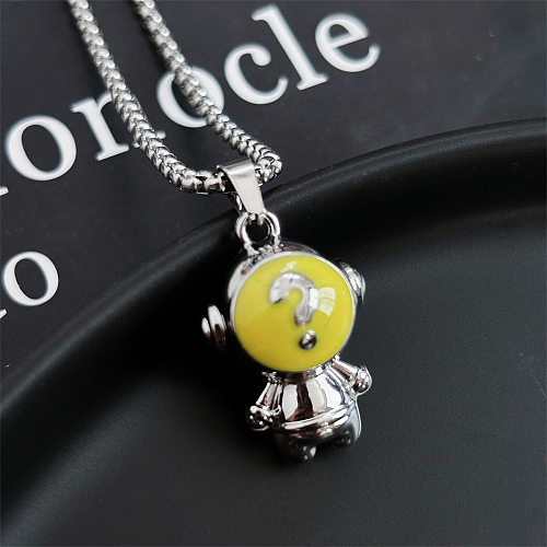 Hip-Hop Animal Cartoon Character Alloy Stainless Steel Pendant Necklace In Bulk