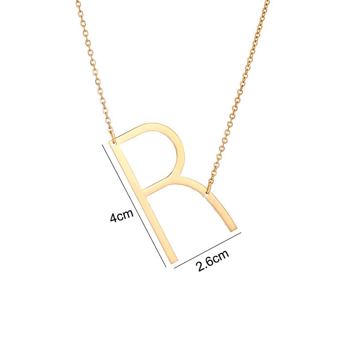 Simple Style Letter Stainless Steel  Stainless Steel Plating Necklace