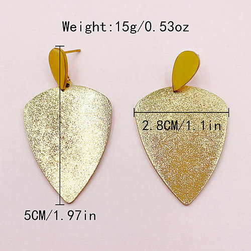 1 Pair Vintage Style Exaggerated Simple Style Leaves Plating Stainless Steel  Gold Plated Drop Earrings