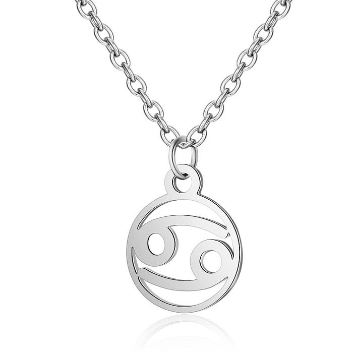 Fashion Constellation Stainless Steel  Stainless Steel Plating Pendant Necklace
