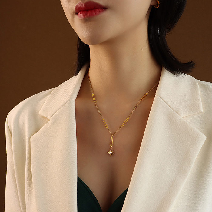 Six Stars Collarbone Chain V-neck Mori Tassel Necklace